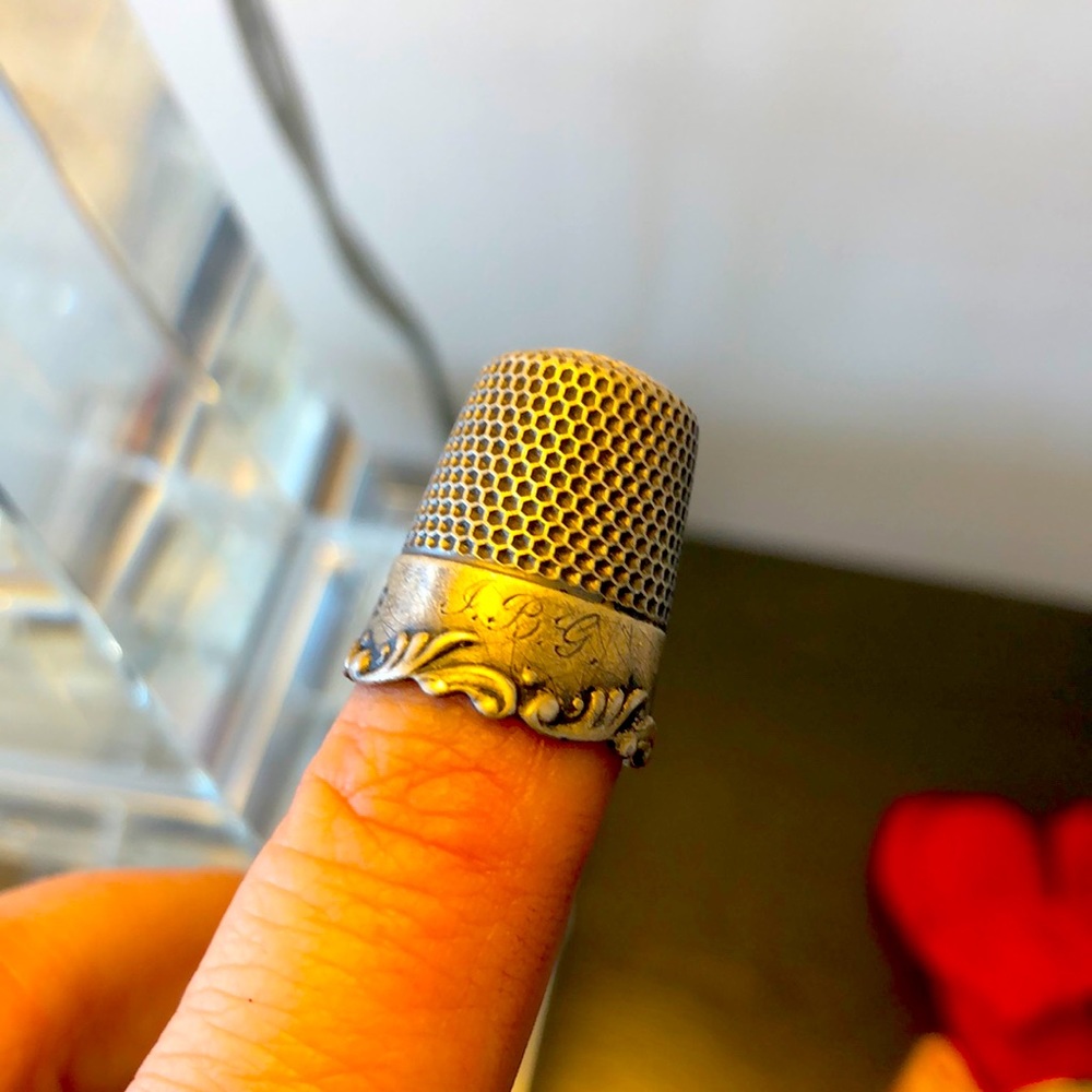 Sterling Thimble Antique